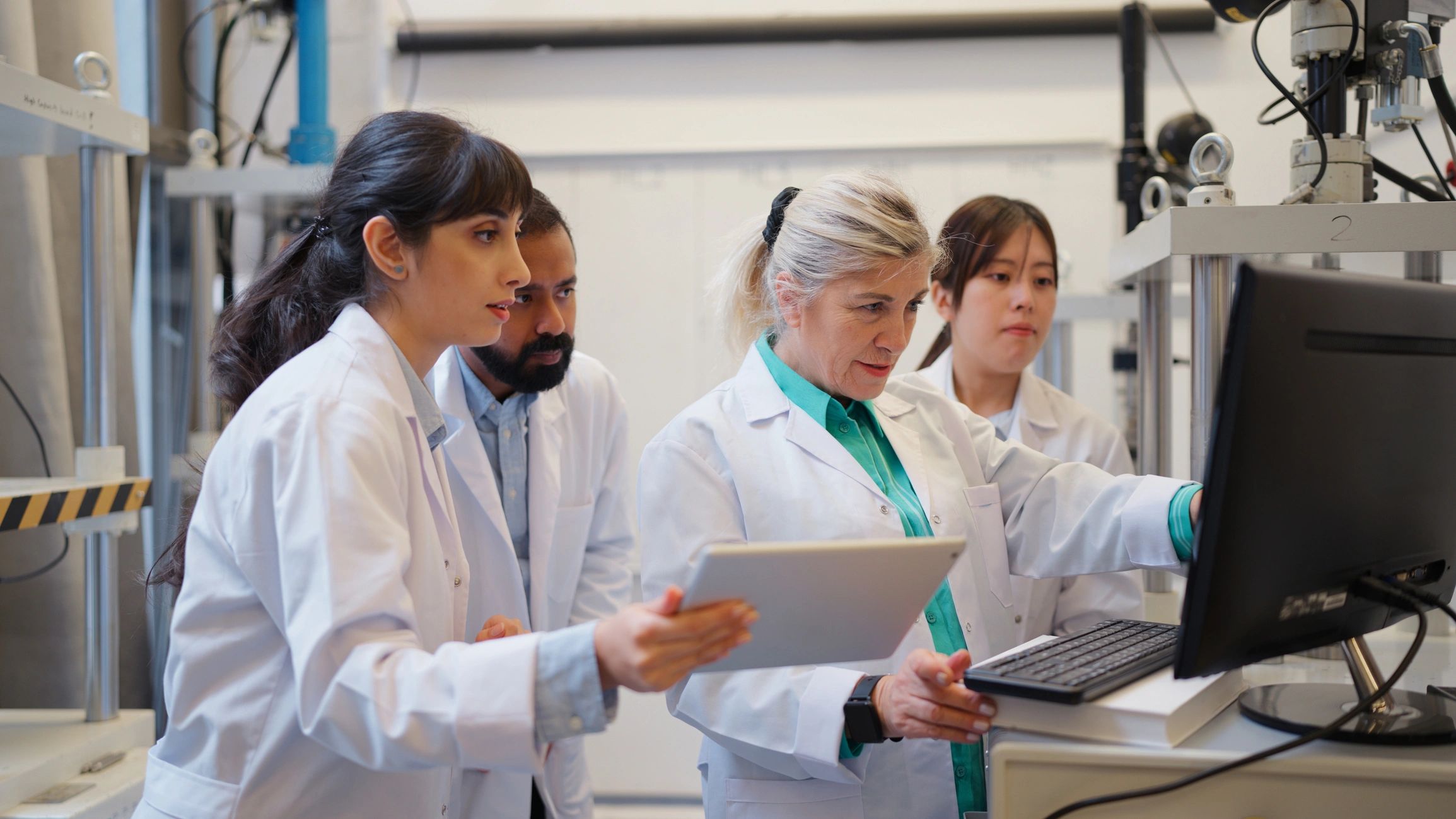 spirulina algae research lab women team