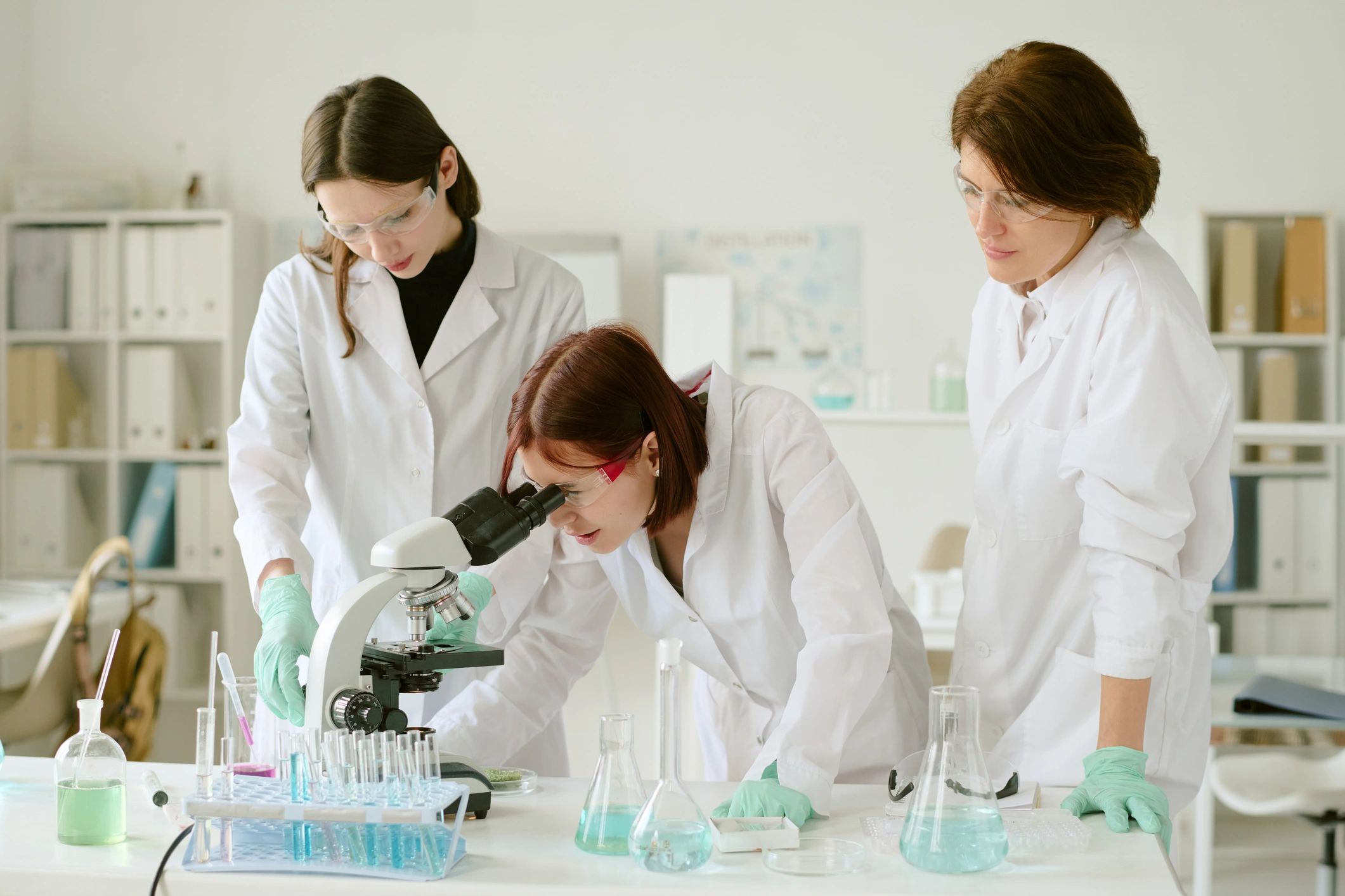 spirulina algae research lab women team